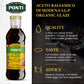 Ponti Organic Glaze With Balsamic Vinegar 8.82Oz (250Ml) - Italian - Perfect For Meats Pastas Salads - Drizzle Tart Sweet Carame