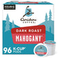 Caribou Coffee Mahogany, Single-Serve Keurig K-Cup Pods, Dark Roast Coffee, 96 Count