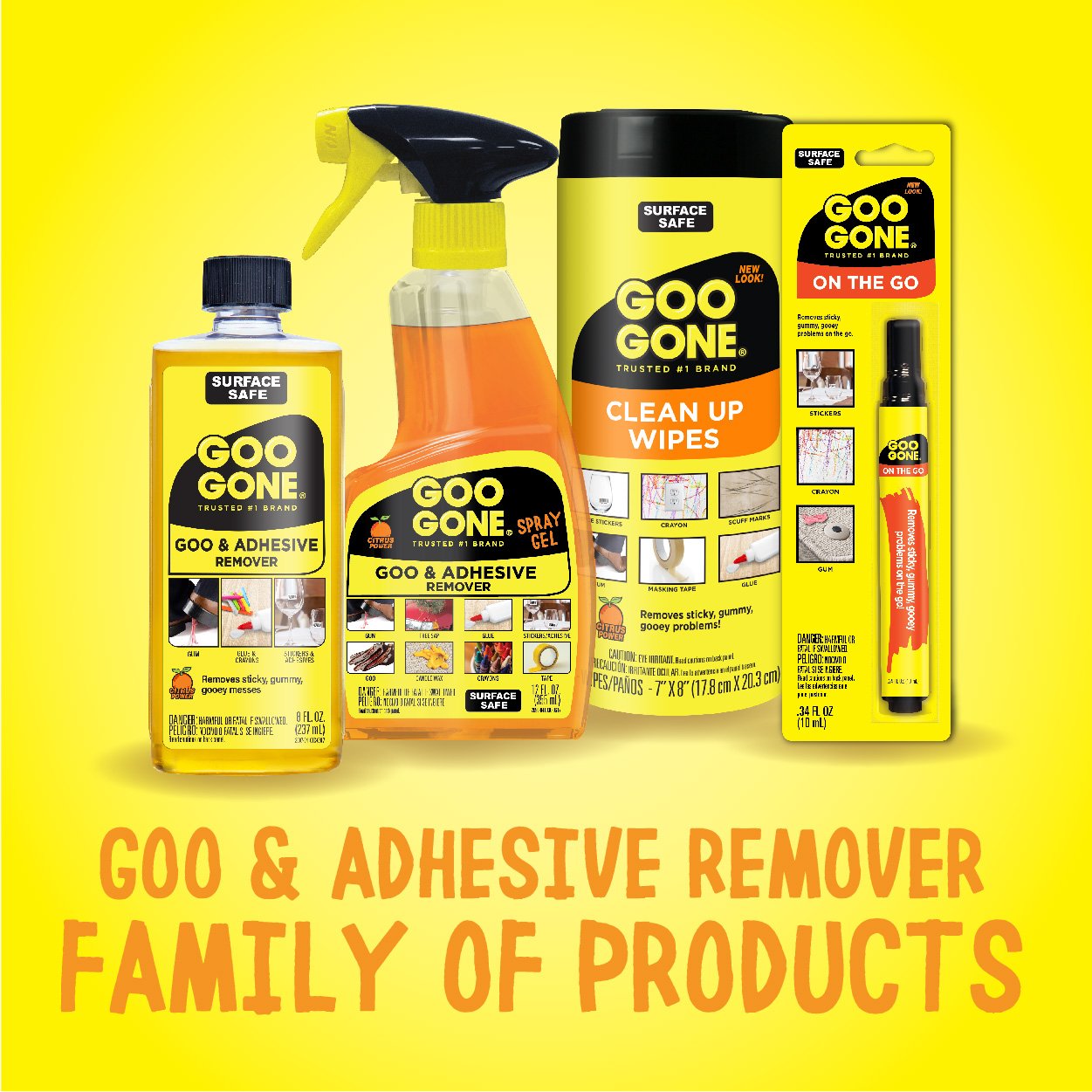 Goo Gone Adhesive Remover Spray Gel, 12 Fl Oz - 6 Pack