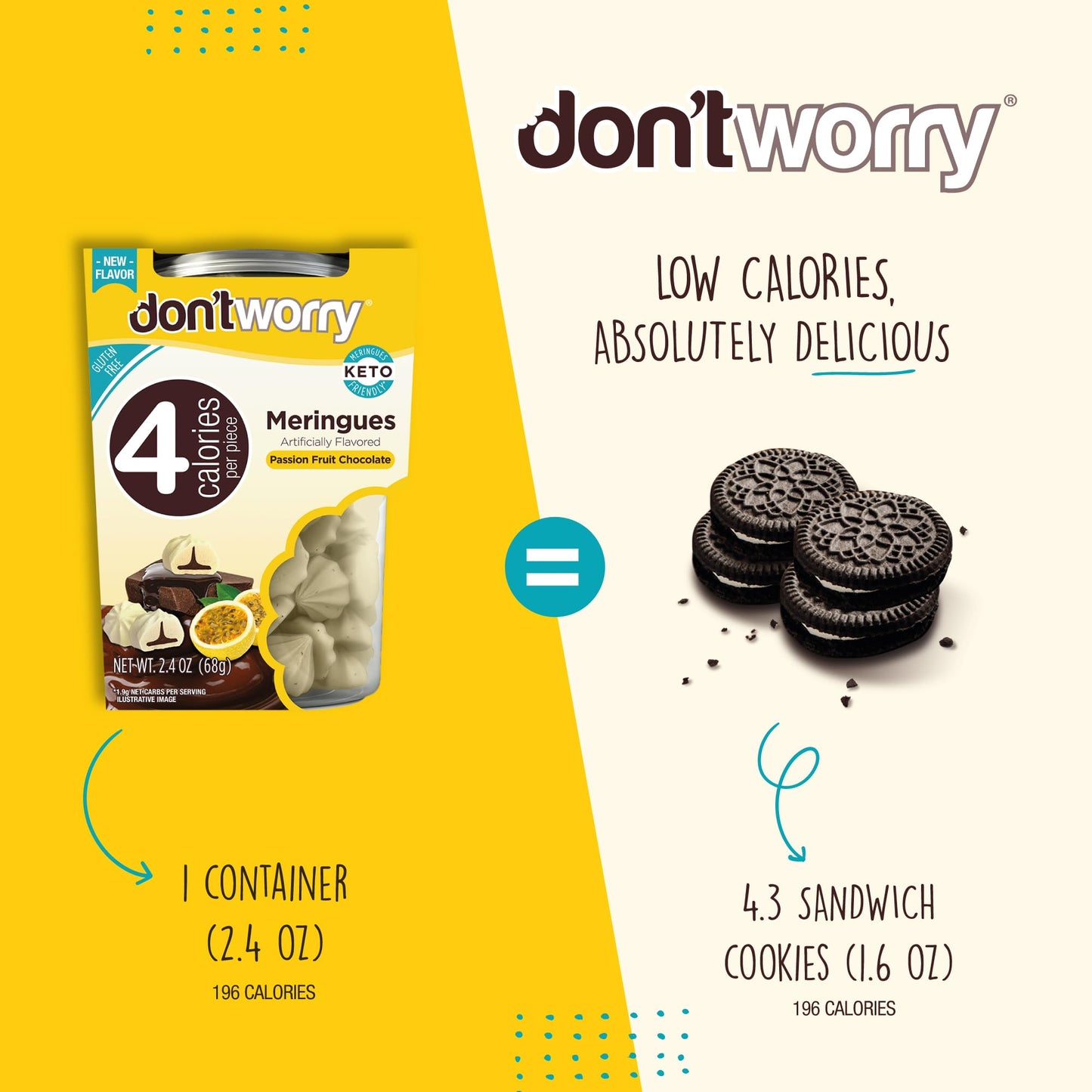 Don'T Worry Meringue Cookies Keto Friendly - Low Calories Per Piece!, Healthy Candy, Gluten Free Cookies, Low Carb, Low Sugar Sn