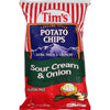Tims Cascade Style Potato Chips, Sour Cream & Onion, 7.5 Ounce (Pack of 4)