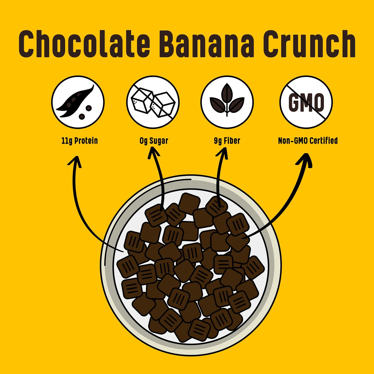 Catalina Crunch Chocolate Banana Keto Cereal (9Oz Bag) | Low Carb, Sugar Free, Gluten Free | Keto Snacks, Vegan, Plant Based Pro