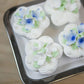 Global Sugar Art Hydrangea Blossom Edible Sugar Cake Flowers, Unwired, White, 144 Count By Chef Alan Tetreault