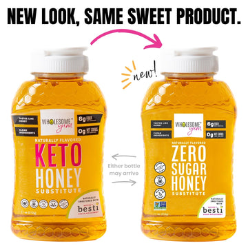 Wholesome Yum Zero Sugar Honey Substitute (Keto Honey) - Natural Sugar Free Honey Alternative With Monk Fruit & Allulose - Zero