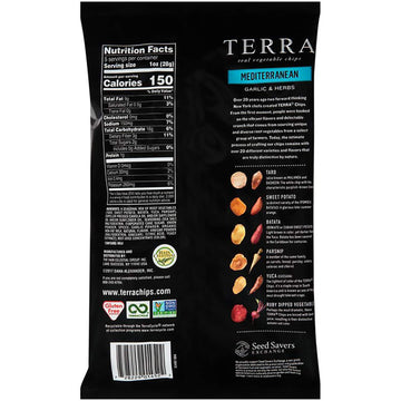 Terra Vegetable Chips, Mediterranean Garlic And Herbs, 5 Oz