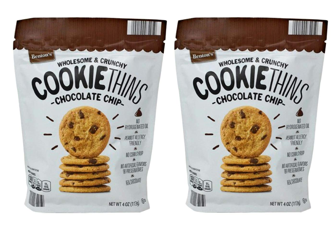 Benton's Wholesome and Crunchy Cookie Thins Chocolate Chip 2 ct