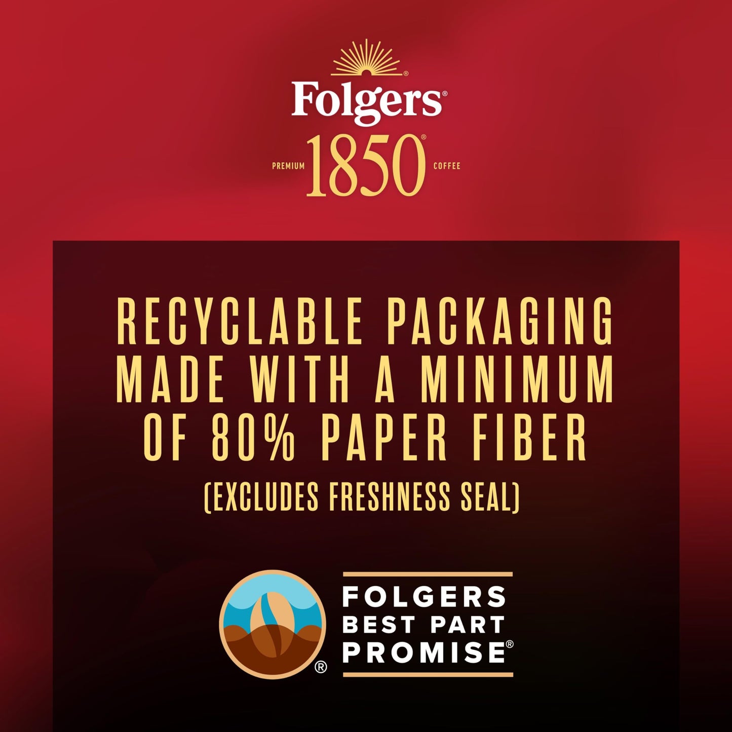 Folgers 1850 Trailblazer Medium-Dark Roast Ground Coffee, 12 Ounce (Pack Of 6)