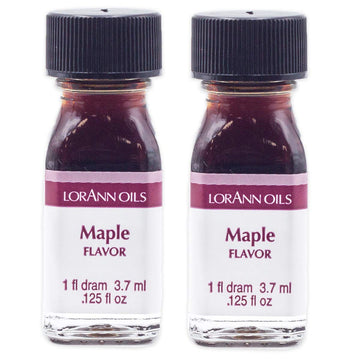 Lorann Maple Ss Flavor, 1 Dram Bottle (.0125 Fl Oz - 3.7Ml - 1 Teaspoon) - 2Pack