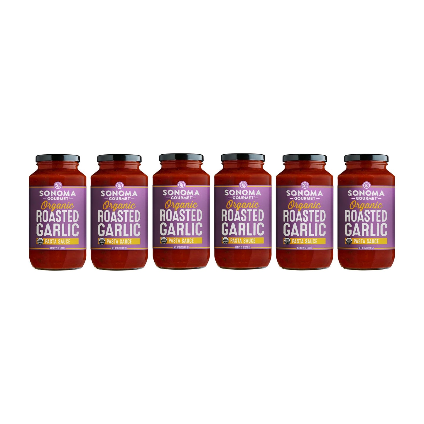 Sonoma Gourmet Roasted Garlic Pasta Sauce | Usda Organic, Non-Gmo, Gluten-Free And No Sugar Added | Made With Fresh Ingredients