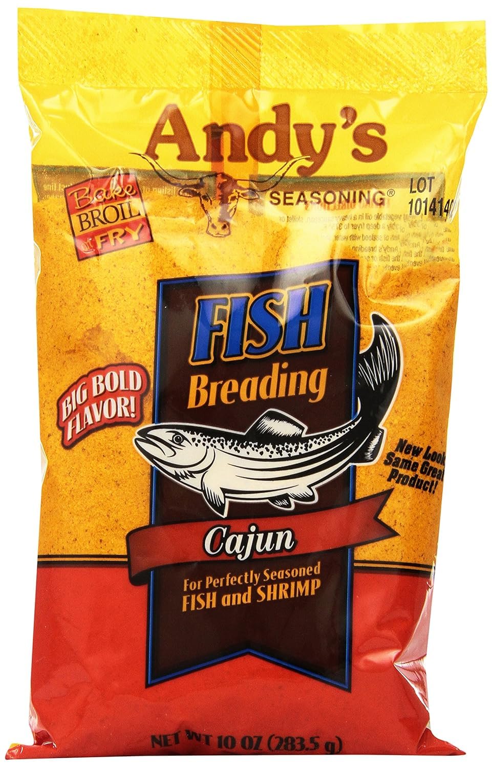 Andys Breading Fish Cajun, 10 Oz (Pack of 6)
