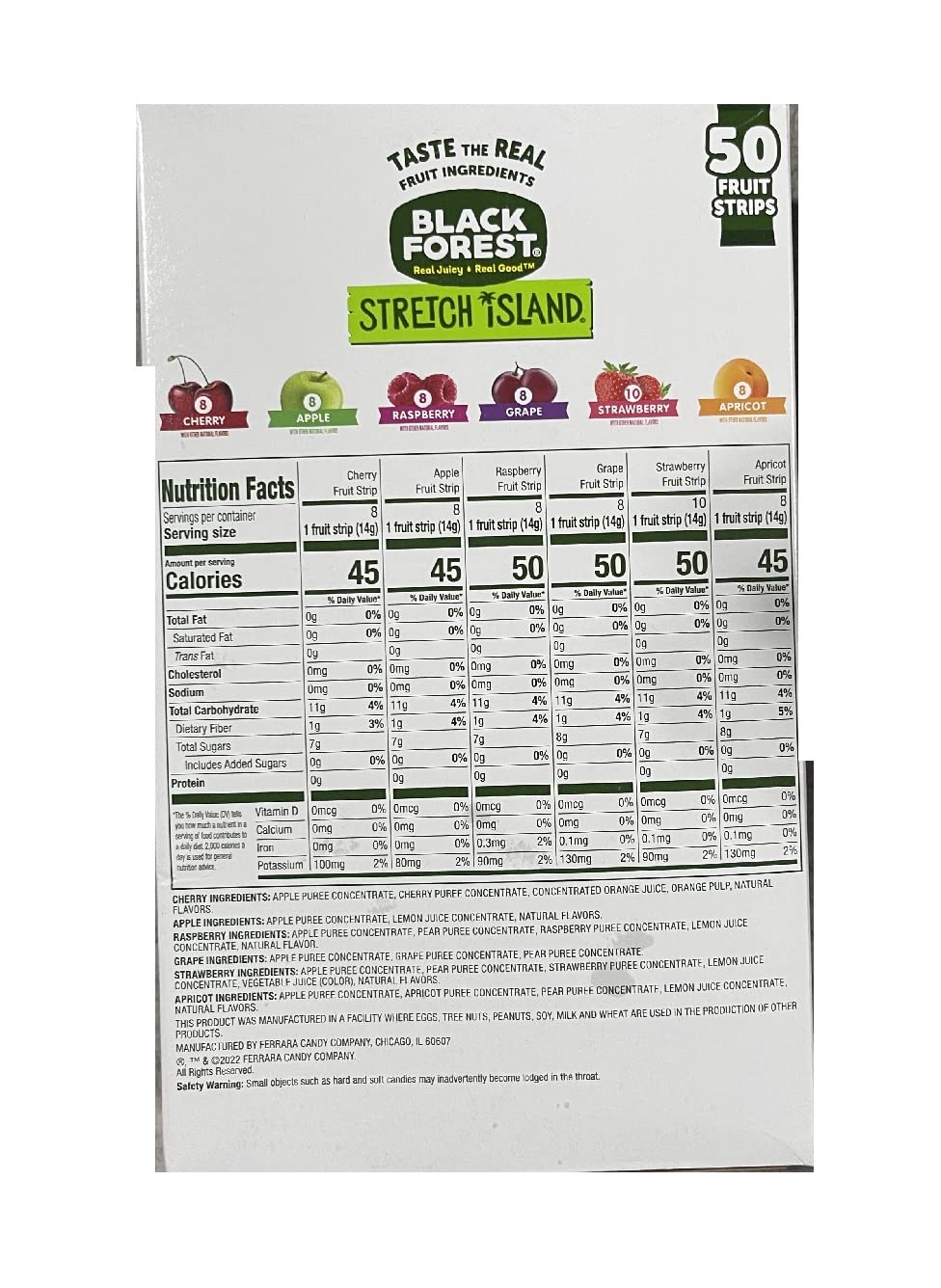Stretch Island Fruit Leather Snacks Variety Pack, Cherry, Apple, Strawberry, Apricot, Grape, Raspberry, 0.5 Ounce No Added Sugar