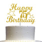 75Th Birthday Cake Topper Gold Glitter, Party Decoration Ideas, Premium Quality, Sturdy Doubled Sided Glitter, Acrylic Stick. Ma