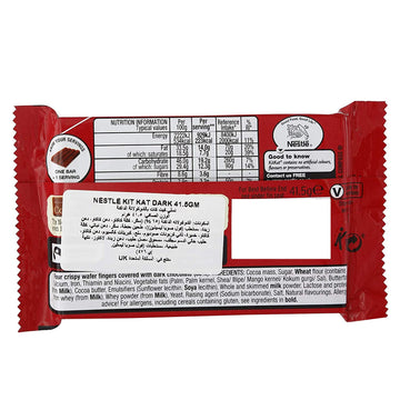 Nestle Kitkat 70% Dark Chocolate, 2 X 41.6 G