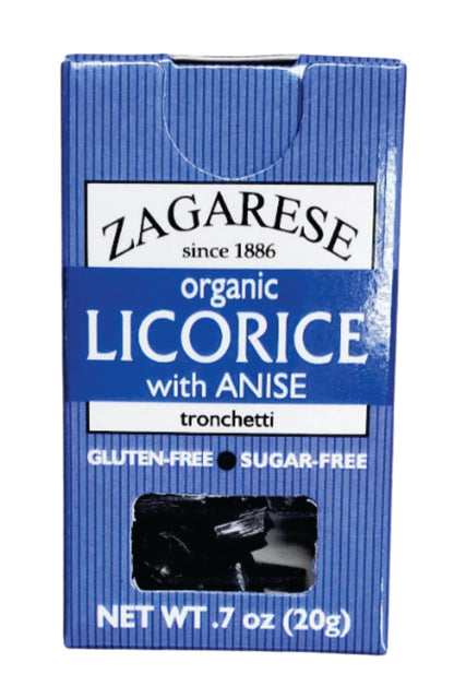 Zagarese 100% Organic Licorice with Anise, 0.88-Ounce Flip Top Boxes (Pack of 6)