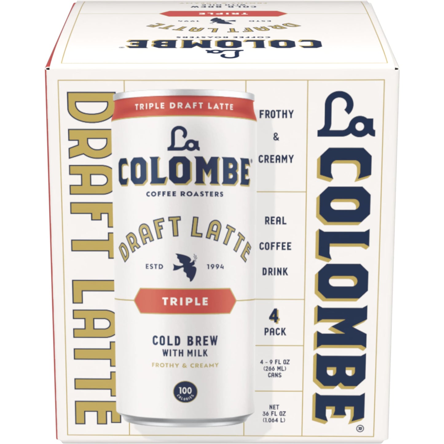 La Colombe Triple Draft Latte - 9 Fluid Ounce, 4 Count - 3 Shots Of Cold-Pressed Espresso And Frothed Milk - Made With Real Ingr