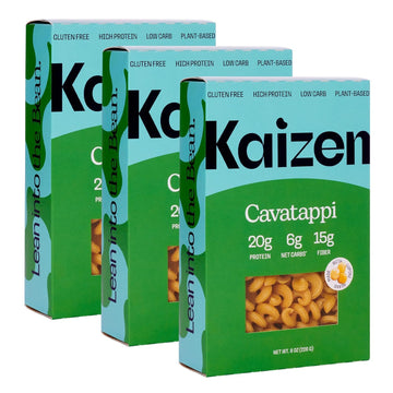 Kaizen Low Carb Keto Pasta Cavatappi - High Protein (20G), Gluten-Free, Keto-Friendly (6G Net), Plant-Based Lupini Noodles Made