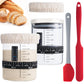 INOBYO Sourdough Starter Glass Jar Set, 26 OZ, Wide Mouth, 2 Pack, Durable Glass, Perfect for Beginners and Pros