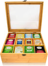 Twinings Tea Sampler Collection - 120 Tea Bags  40 Flavors/Assorted Tea  Gift Set In Decorative Bamboo - Tea Organizer Included - Ideal For Home  Office  Family & Friends (Bamboo Box)