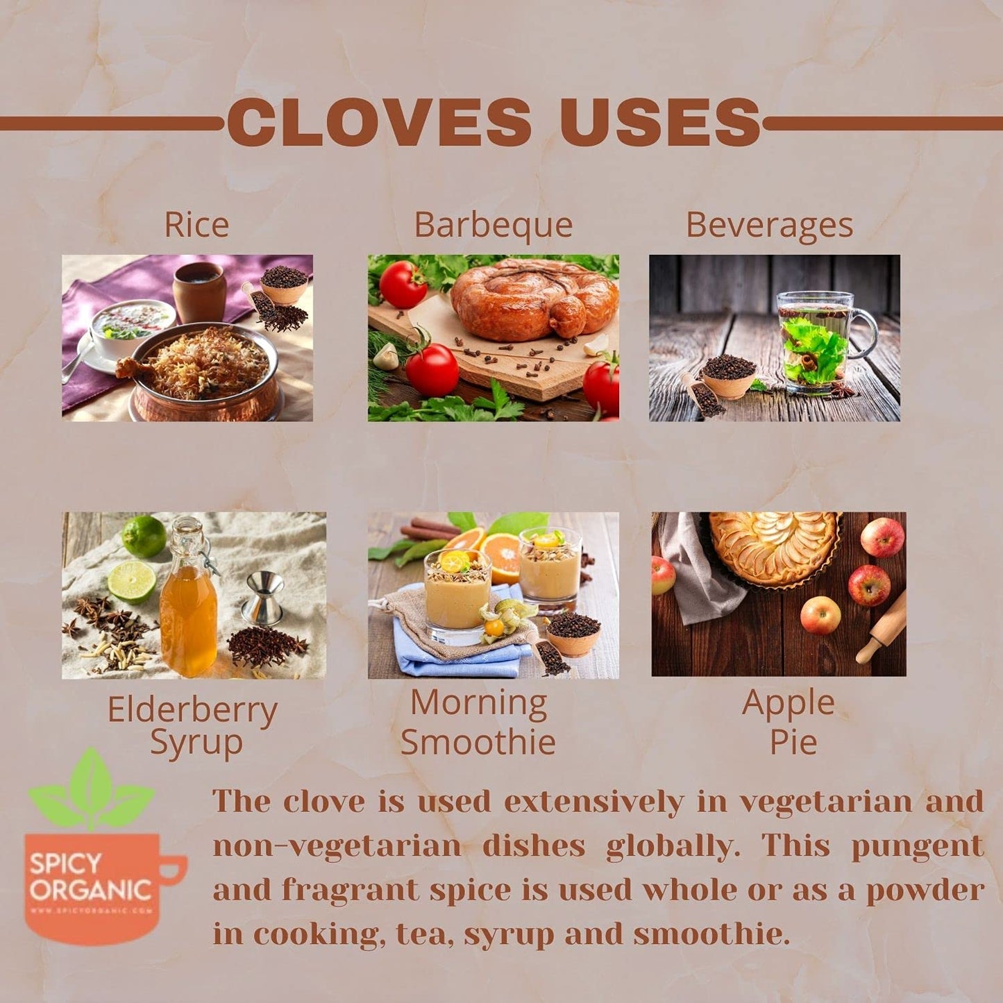 Spicy Organic Cloves Whole - 100% Pure Usda Organic - Non-Gmo, Keto Friendly, Non-Irradiated Fresh Clove Seed Spice - 4 Oz