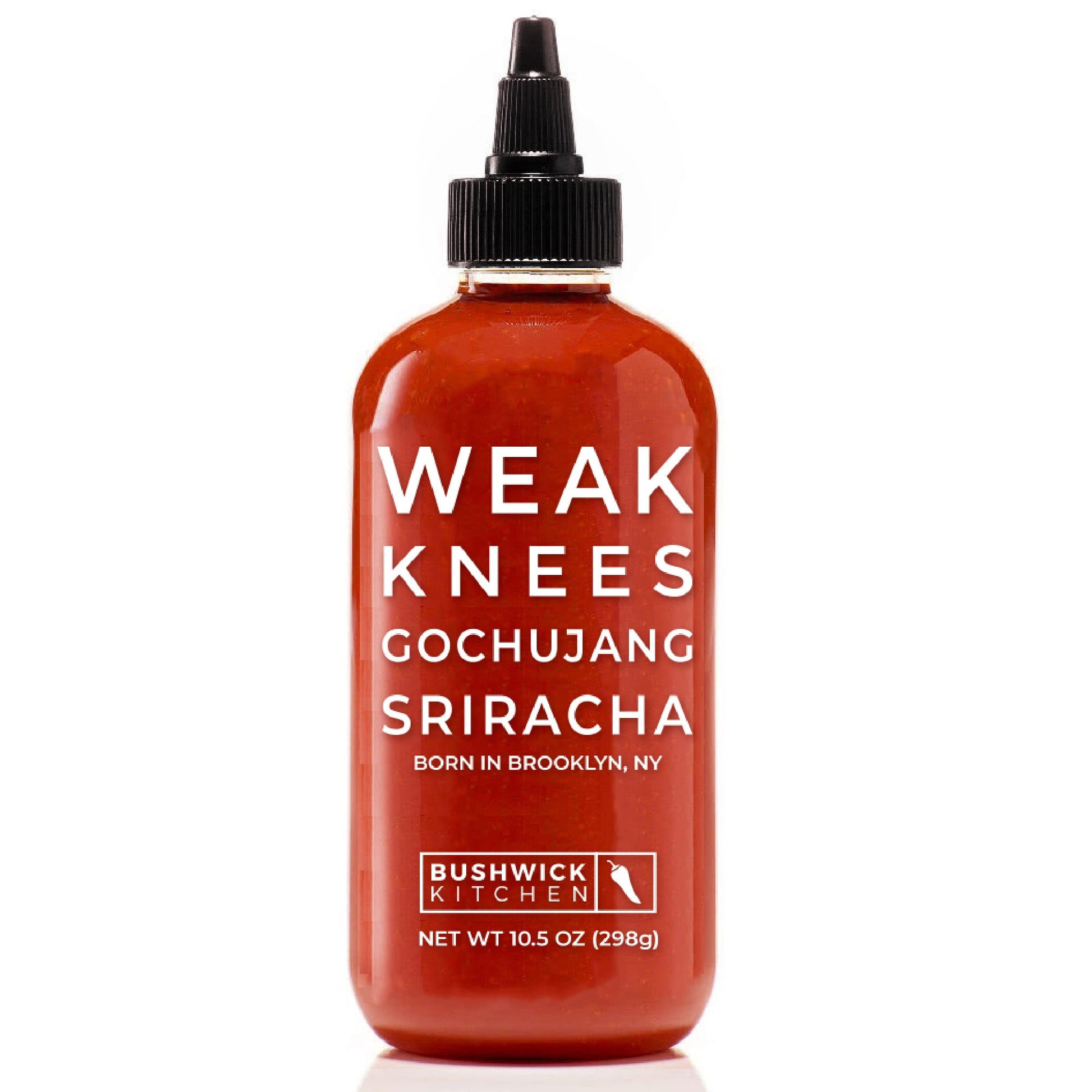 Bushwick Kitchen Gochujang Sriracha Hot Sauce, 10.5oz Squeeze Bottle, Bold Korean Flavor, Model 30