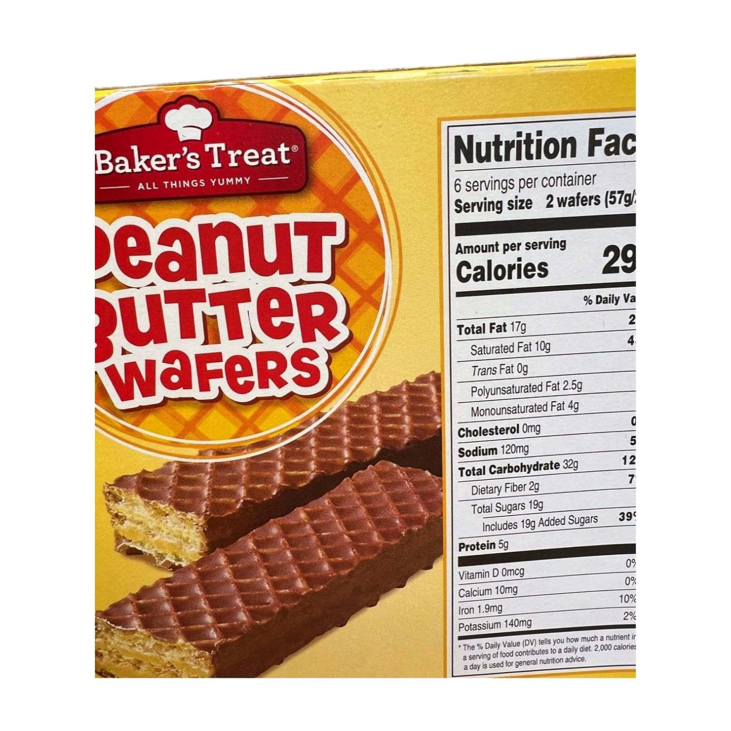 Baker'S Treat Peanut Butter Wafers, 12 Bars Of 6 Twin Packs, 6.2 Oz (57G) Each, Total 12 Oz (340G) X 2