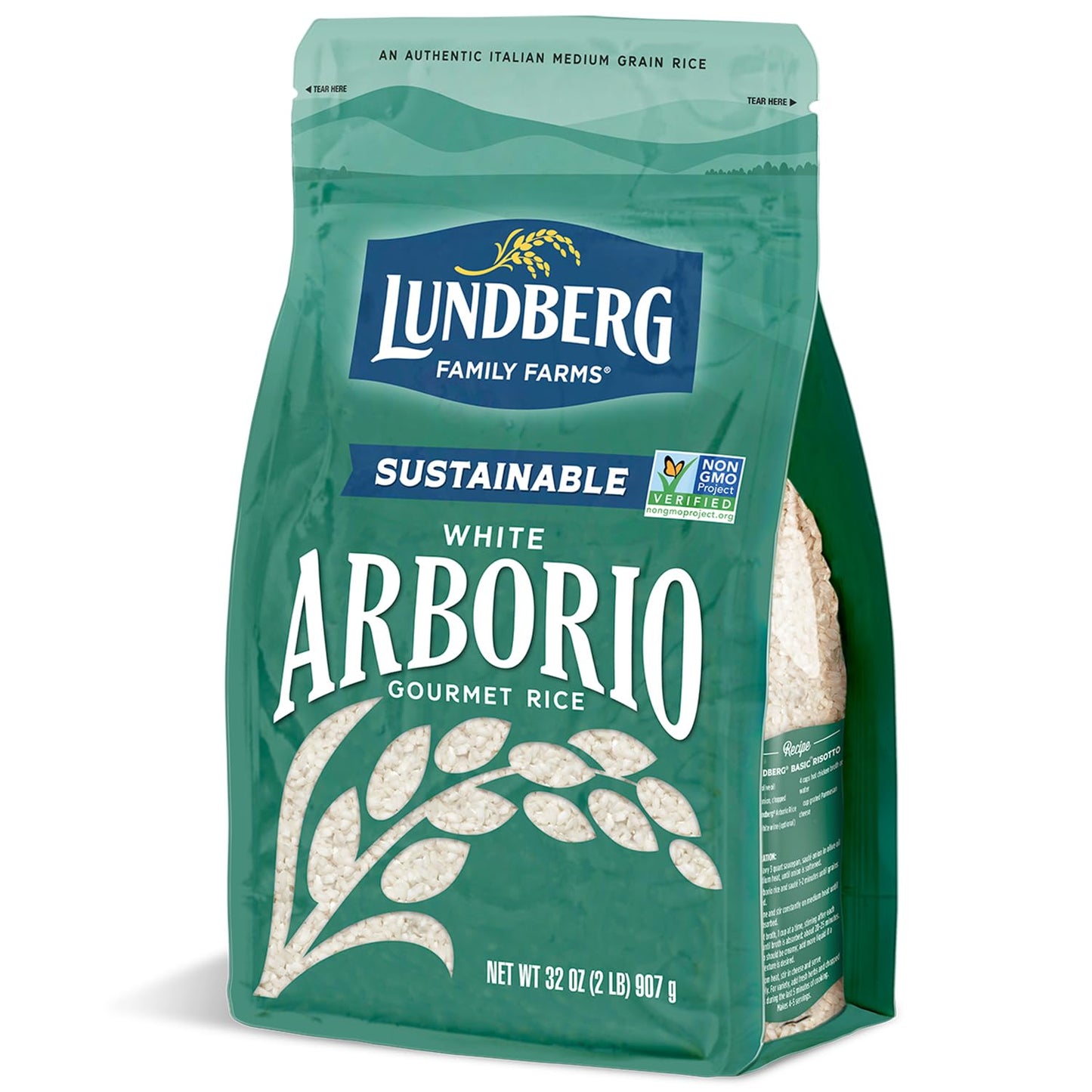 Lundberg White Arborio Rice - Short-Grain, Creamy Texture for Risotto, 32 Oz