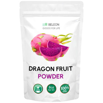 Dragon Fruit Powder, Pitahaya Pitaya Powder, Pure All Natural for Baking, Flavoring, Smoothies, Beverage, 8 oz