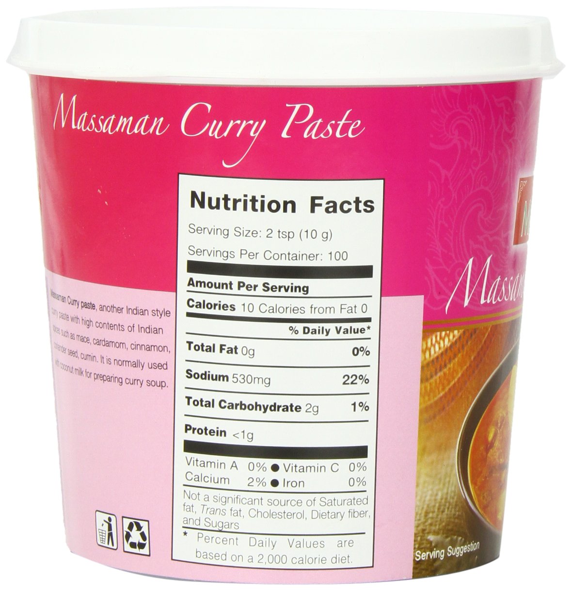 Mae Ploy Massaman Curry Paste, Authentic Thai Masaman Curry Paste For Thai Curries And Other Dishes, Aromatic Blend Of Herbs, Spices And Shrimp Paste (35 Oz Tub)