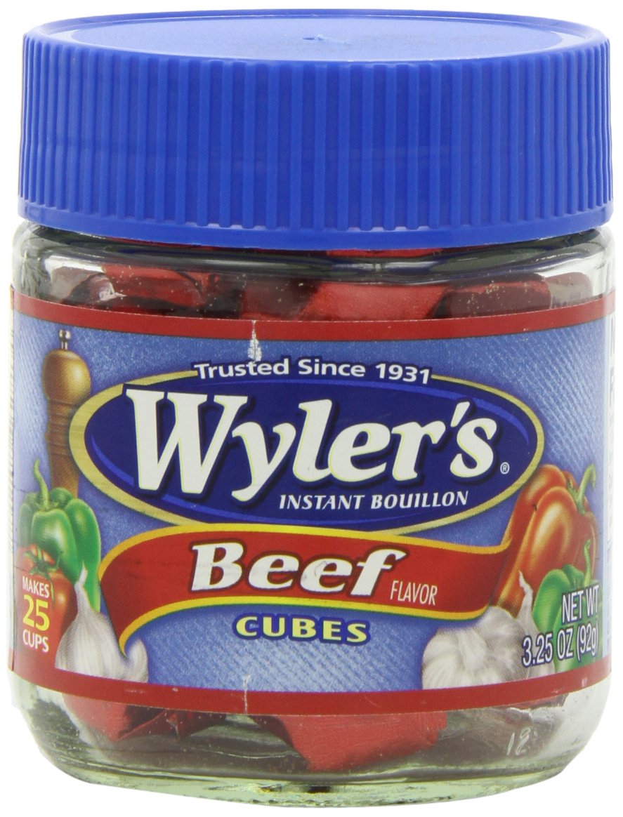 Wylers Chicken Instant Bouillon Cubes Jar (3.25 oz Jars, Pack of 8)