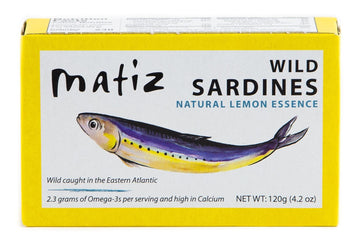 Matiz España Wild Caught Sardines With Natural Lemon Essence (4.2 Oz.) Keto And Paleo Friendly (4.2 Ounce (Pack Of 5))