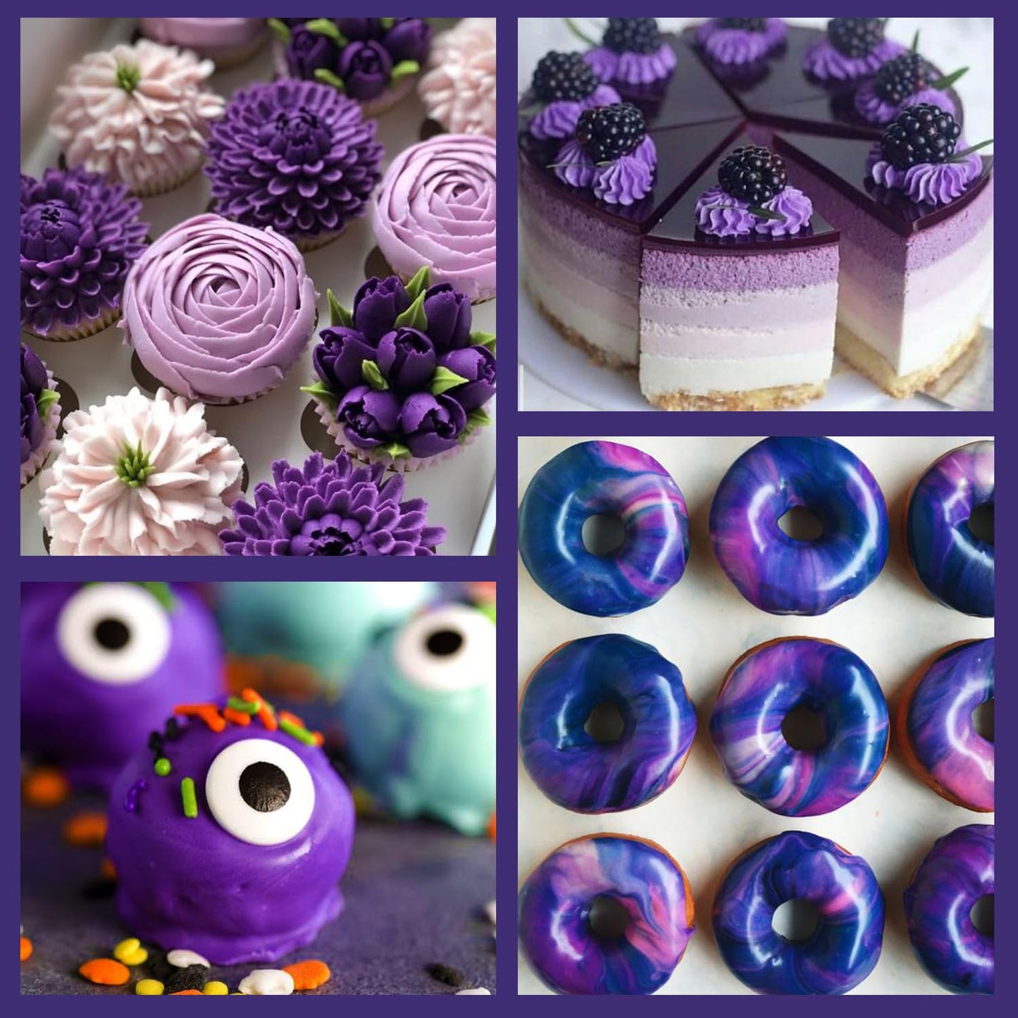 Oil Based Food Coloring For Chocolate, 20Ml Edible Violet Oil Based Food Coloring Gel For Cake Decorating, Sugar, Candy Melts, B