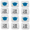 Candy With A Twist - Graduation Cap - Class of 2025 - Individually Wrapped 2 inch Round Jumbo Marshmallows - Printed w/School Co