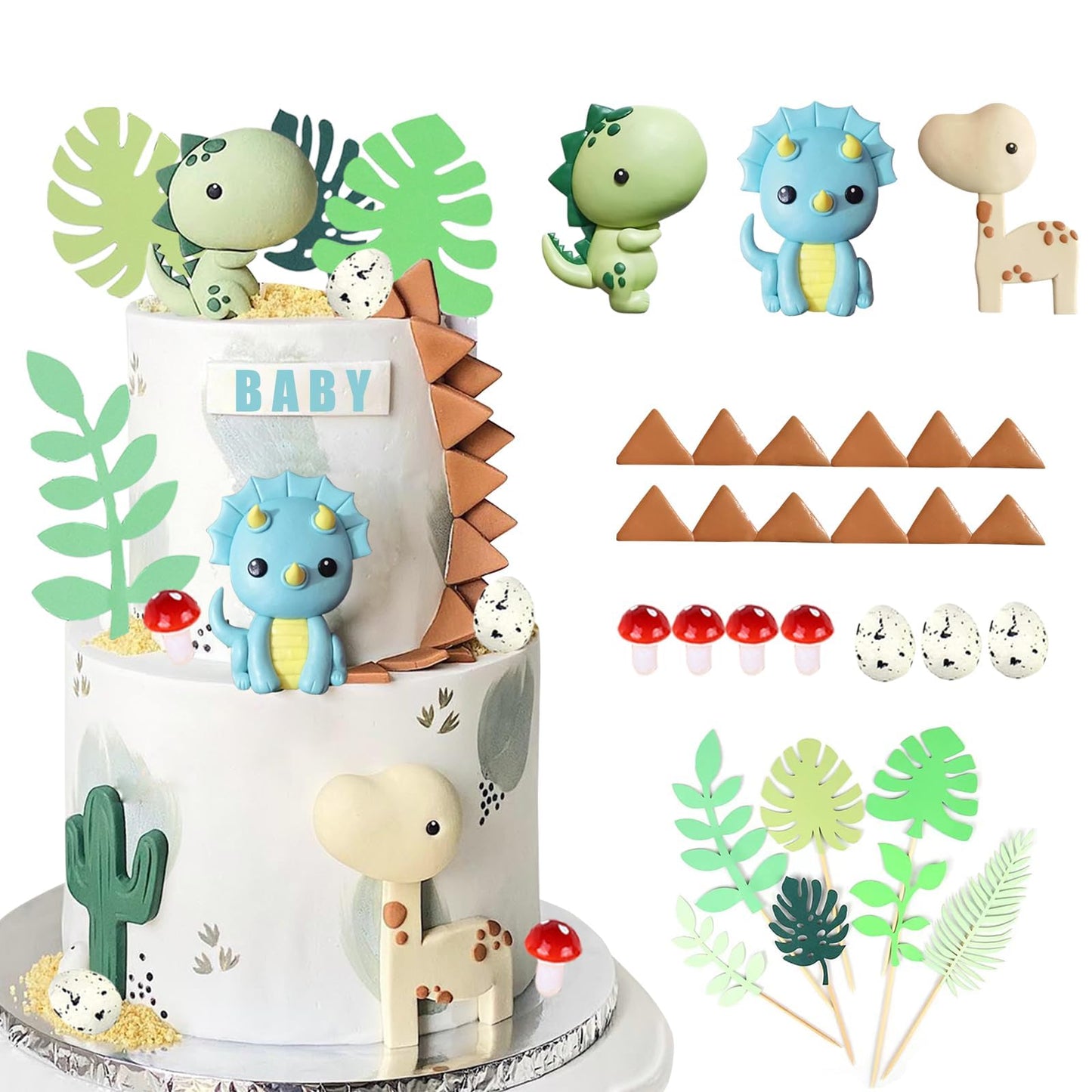 Baby Dinosaur Cake Toppers Dinosaur Cake Decorations Dinosaur Birthday Cake Toppers For Baby Shower Boy Girl Birthday Dinosaur T