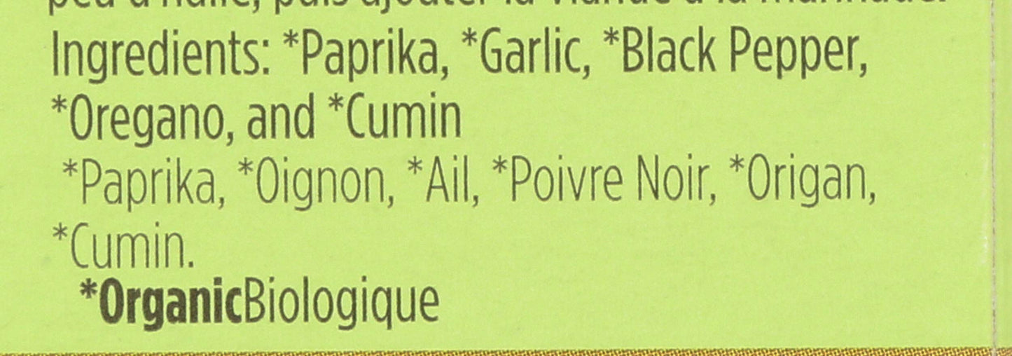 Spicely Organic Seasoning Fajita 0.40 Ounce Ecobox Certified Gluten Free
