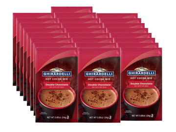 Ghirardelli Double Chocolate Hot Cocoa Mix, 0.85 Oz Packets (Pack Of 25)