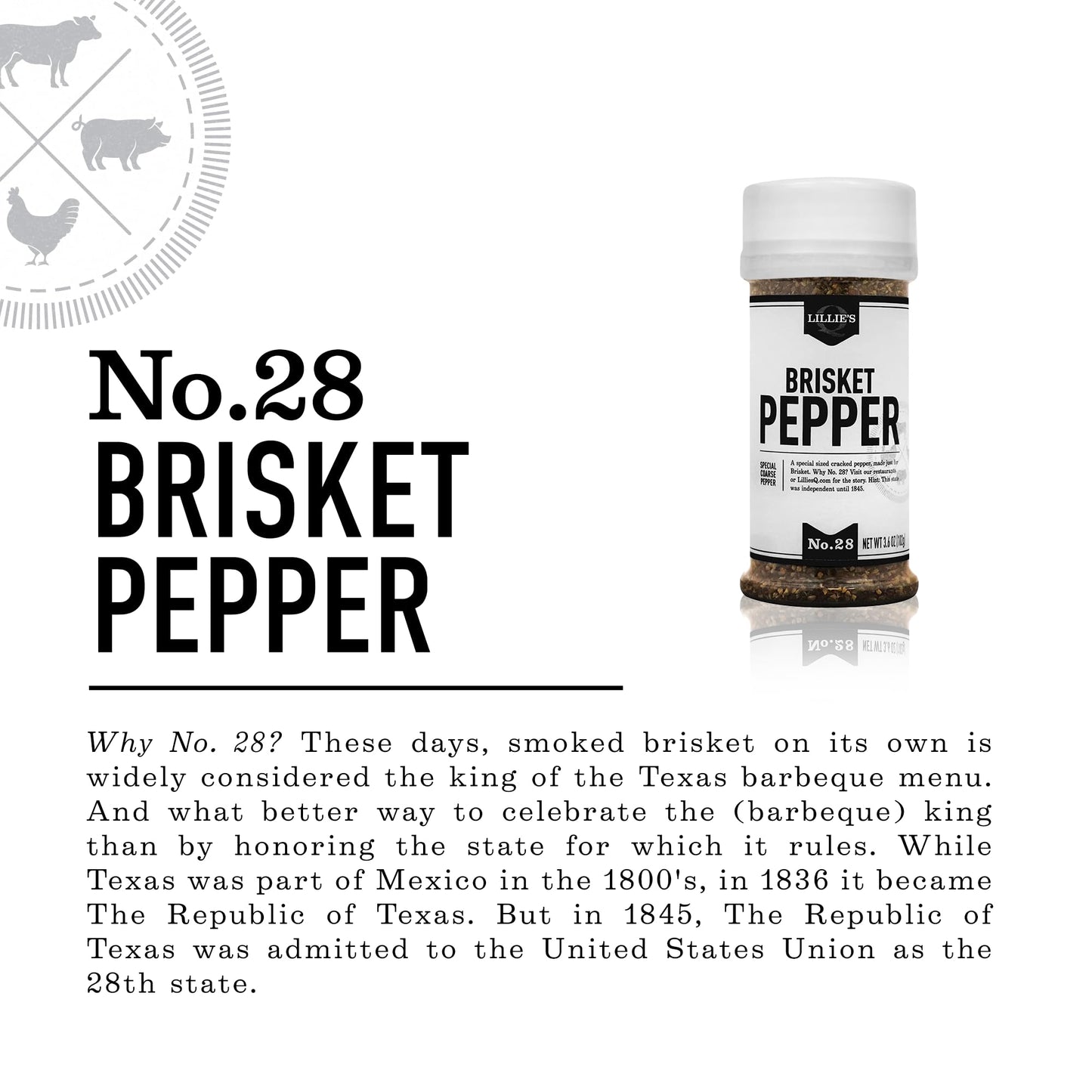 Lillie'S Q - Brisket Pepper Bbq Rub, Cracked Pepper Bbq Rub, Traditional Texas-Style Brisket Barbeque Rub, Perfect Barbeque Seas
