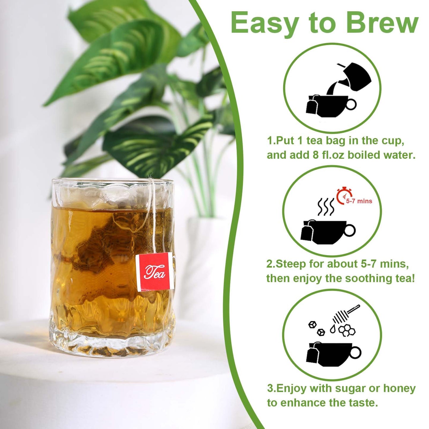 TEARELAE Guava Leaves Tea Bags - 100% Pure Natural - Caffeine-Free - 70 Count