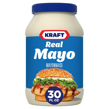 Kraft Real Mayo Creamy & Smooth Mayonnaise - Classic Spreadable Condiment for Sandwiches, Salads and Dips, Made with Cage-Free E