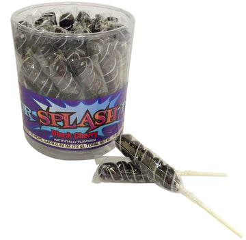 Colorsplash Lollipops Jar, 30 Pops, 12.69 Oz, Black Cherry