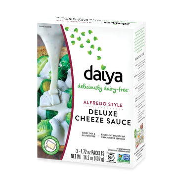 Daiya Alfredo Style Cheeze Sauce :: Creamy Veggie  Fettuccine & Spaghetti Sauce :: Vegan  Dairy Free  Gluten Free  Soy Free  Rich Cheesy Flavor :: Box Contains 3 Packets (2 Servings Each) (Pack Of 1)