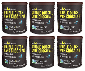 Castle Kitchen Double Dutch Dark Chocolate Premium Hot Cocoa Mix - Dairy-Free, Vegan, Plant Based, Gluten-Free, Non-GMO Project 