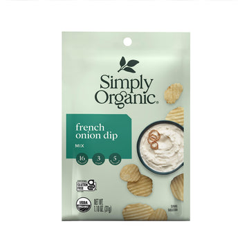Simply Organic French Onion Dip, Certified Organic, Gluten-Free | 1.1 oz | Pack of 4