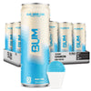 Bum Energy Sugar-Free Energy Drink, Blue Snow Cone, Natural Caffeine, 12 oz, Pack of 12