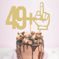 MYAMPED 49+1 Cake Topper - Glitter Black 50th Birthday Cake Decorations, Perfect for Fifty Birthday Party, 50th Anniversary or 5