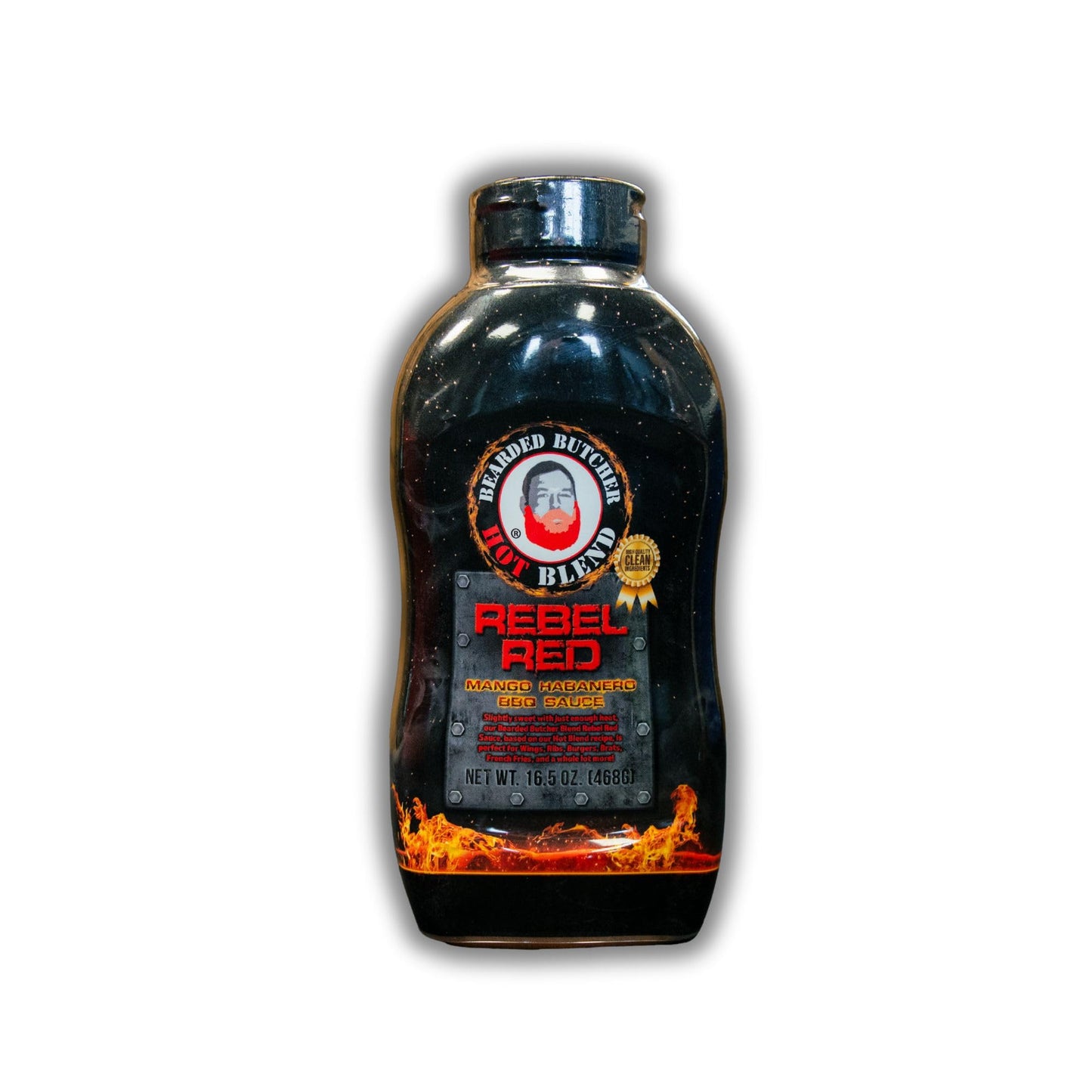 Bearded Butchers Rebel Red Bbq Sauce 16.5 Oz, Pack Of 3 - Mango & Habanero, Sweet & Spicy, Gluten Free, No Msg, Natural Ingredie