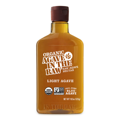 Organic Agave In The Raw Light Agave Nectar, 18.5 oz., Made With Organic Blue Agave From Mexico, USDA Organic, Non-GMO Project V