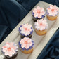 Gyufise 54Pcs Edible Cherry Blossoms Cake Decorations Edible Cherry Blossoms Cupcake Toppers Wafer Paper Flowers Cake Toppers Fo