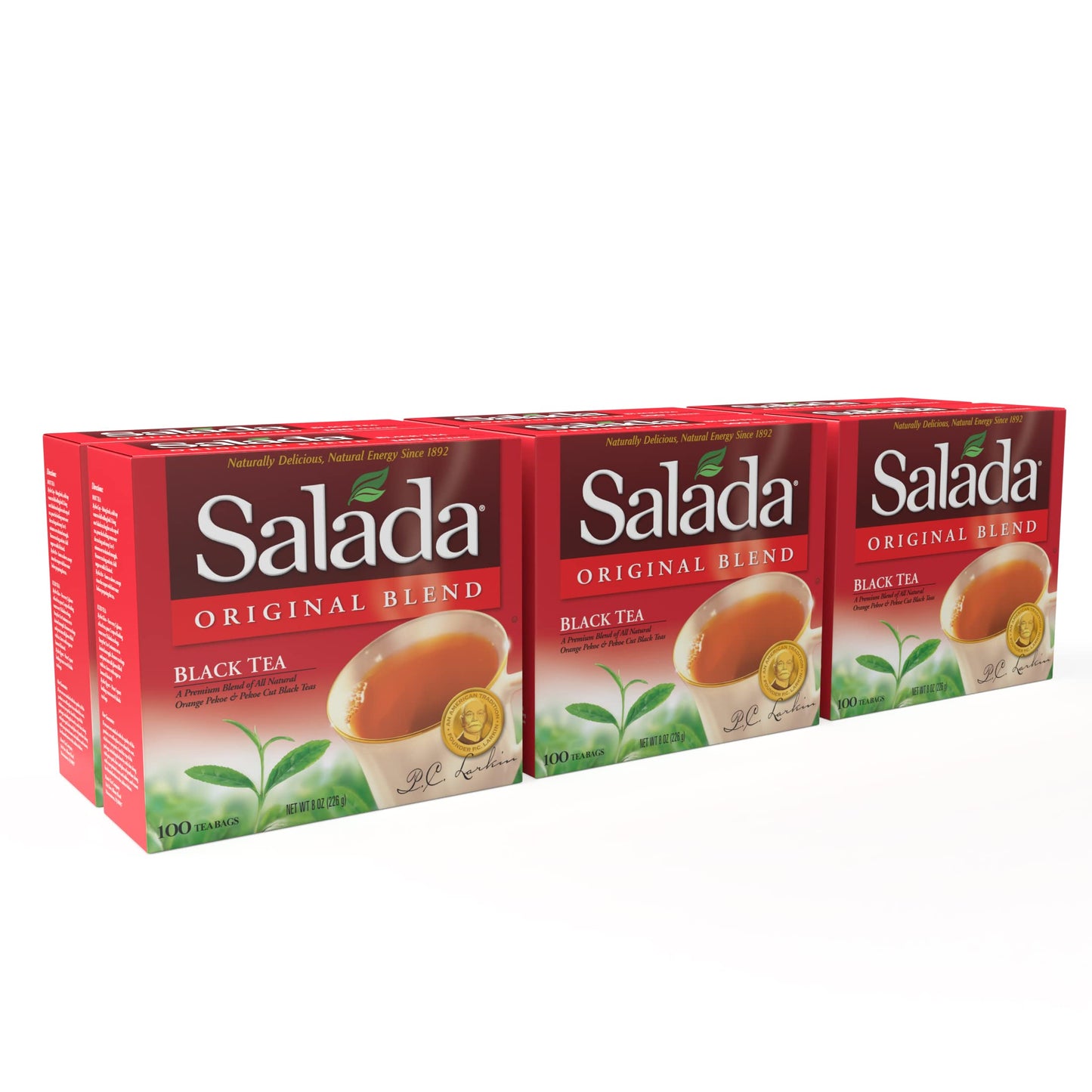 Salada Black Tea, Bold & Strong, 100 Tea Bags, Pack of 6, Naturally Flavored, Rich in Antioxidants, Caffeinated