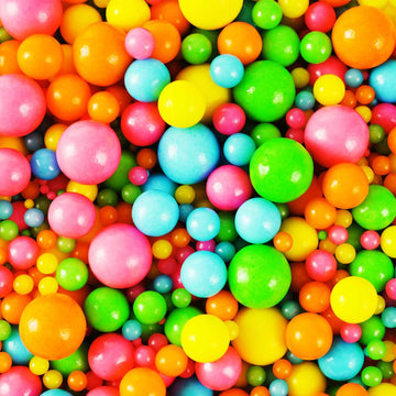 Kasvan Rainbow Pearl Sugar Sprinkles - Edible Candy Pearls 130G/4.58 Oz, Mix Size Cake Candy, Decorate Cakes, Cookies, Ice Cream