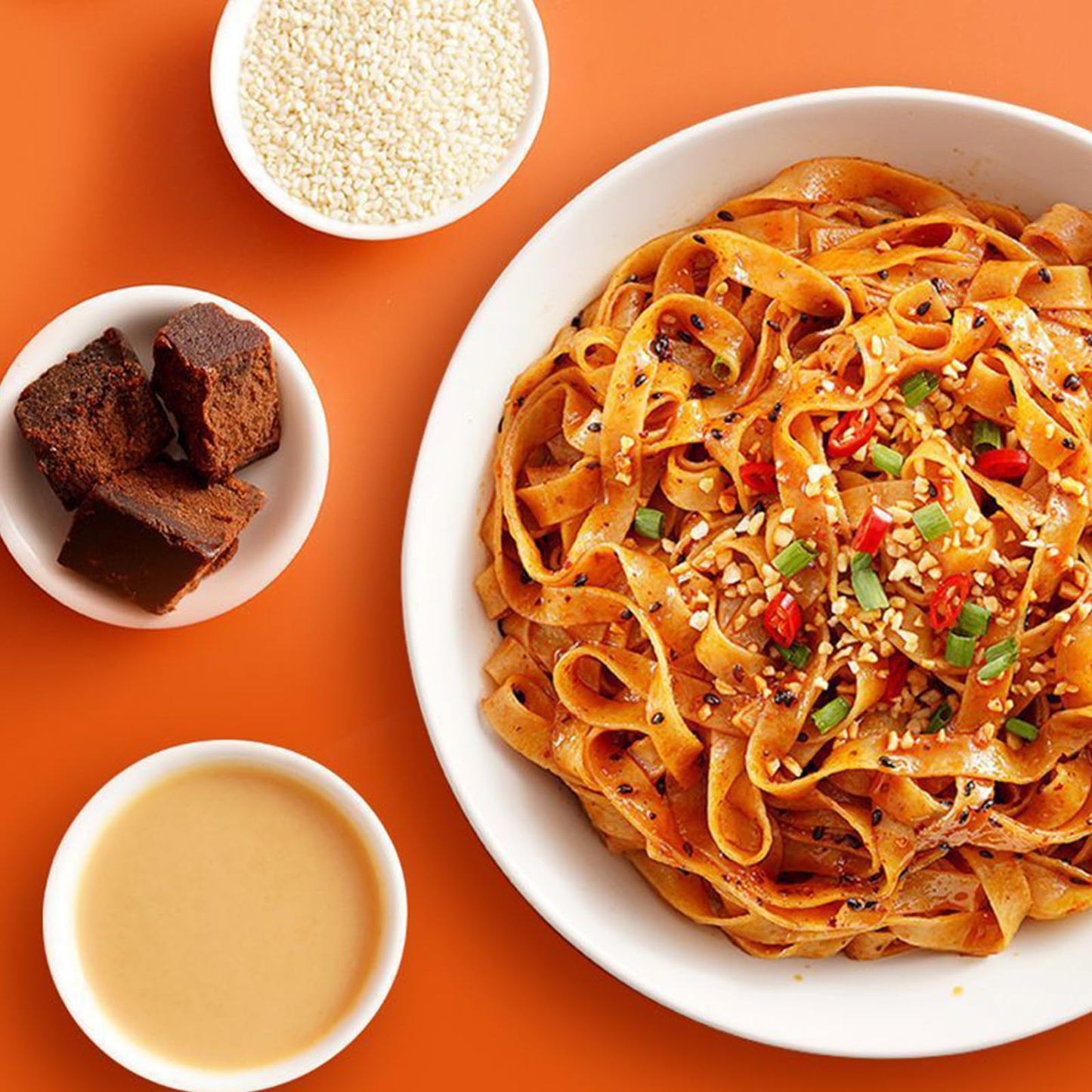 Noble Createaprototype Sweet Spicy Ramen Noodles, Sichuan Red Chili Oil, Chewy Instant Noodle, Medium, Pack of 4